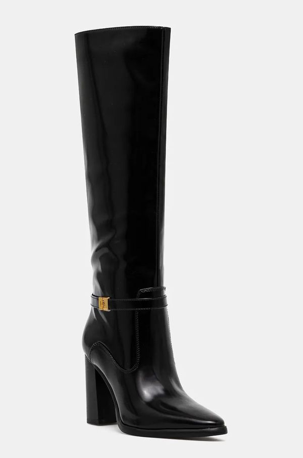 Guess Čizme Guess LENDY2 za žene, boja: crna, s debelom potpeticom, FLFLDY ELE11