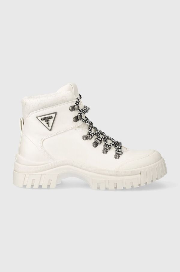 Guess Čizme Guess LOFIRA za žene, boja: bijela, s platformom, FL8LOF ELE12