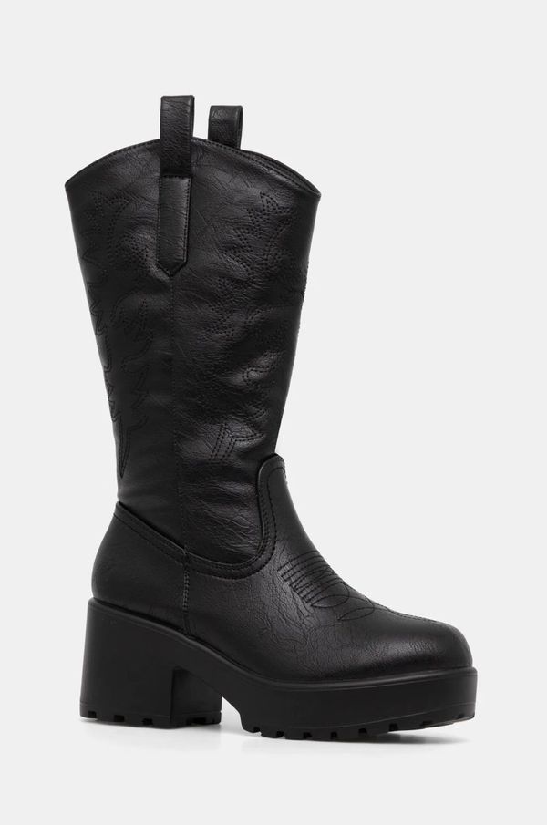 Koi Footwear Čizme Koi Footwear Wintu Long Chunky Western Boots boja: crna, s debelom potpeticom, ND90V