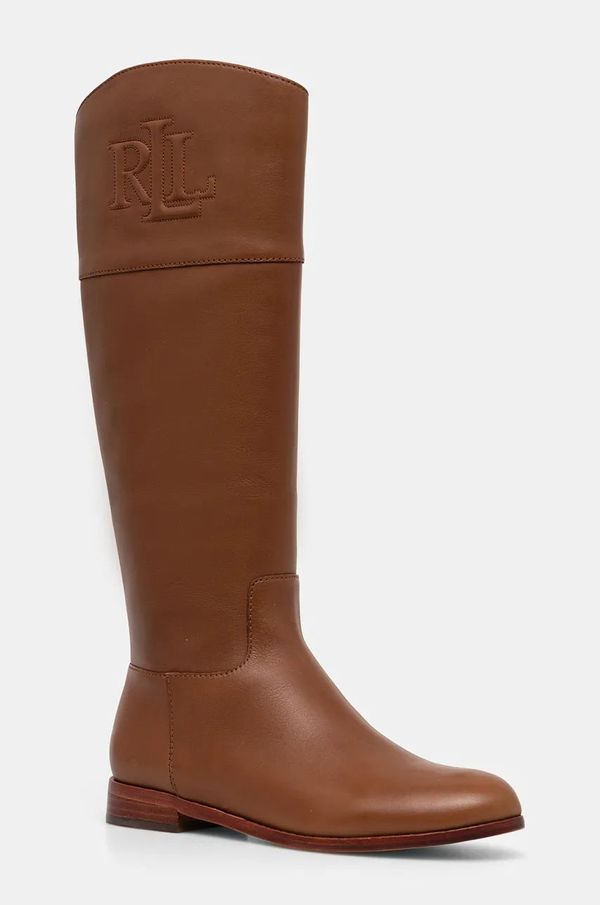 Lauren Ralph Lauren Čizme Lauren Ralph Lauren Justine II za žene, boja: smeđa, ravni potplat, 802937803001