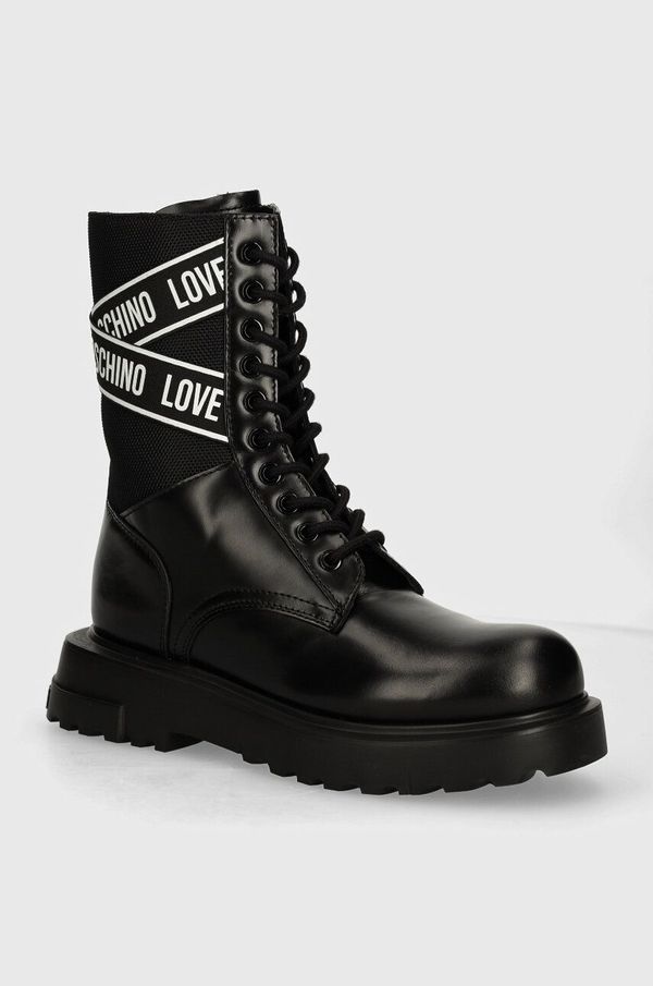 Love Moschino Čizme Love Moschino za žene, boja: crna, s platformom, JA24094G1LIA700A