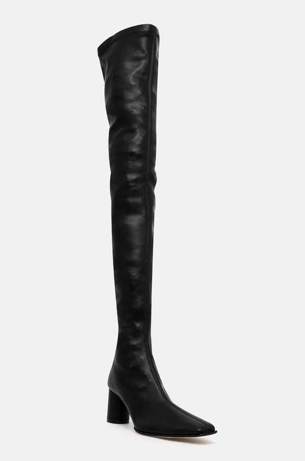 MM6 Maison Margiela Čizme MM6 Maison Margiela za žene, boja: crna, s debelom potpeticom, S66WW0089.P7973