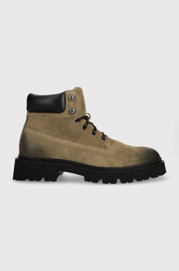 Copenhagen Čizme od brušene kože Copenhagen za muškarce, boja: zelena, CPH171M waxed suede