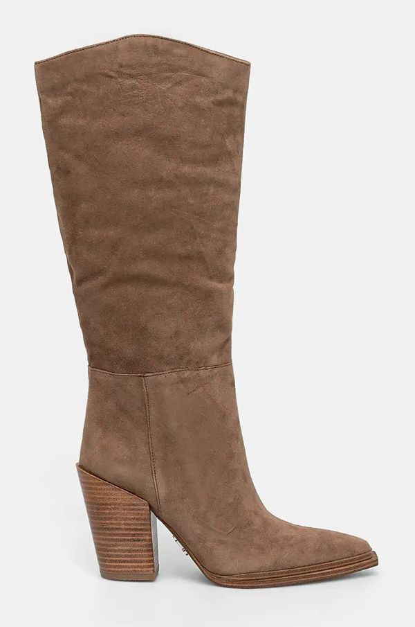 Steve Madden Čizme od brušene kože Steve Madden Bronty za žene, boja: smeđa, s debelom potpeticom, SM11003353