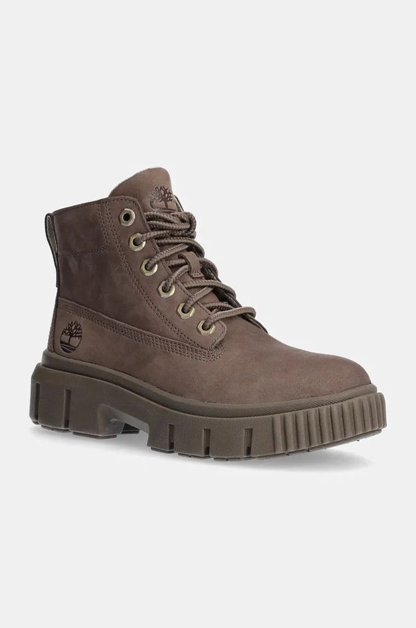 Timberland Čizme od brušene kože Timberland Greyfield za žene, boja: smeđa, s platformom, TB0A2FT6EM51
