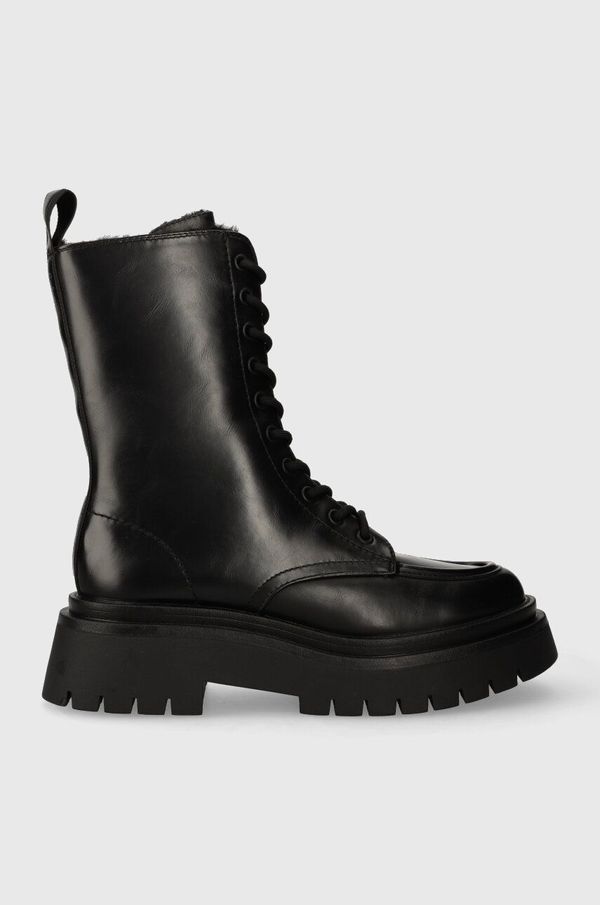 Pepe Jeans Čizme Pepe Jeans QUEEN BET za žene, boja: crna, ravni potplat, s toplom podstavom, PLS50496