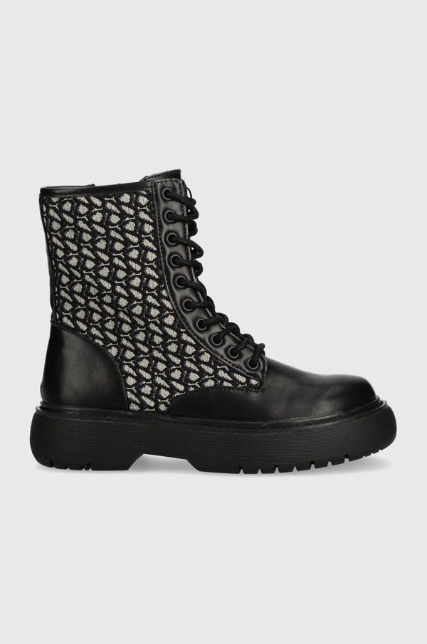 Pepe Jeans Čizme Pepe Jeans YOKO JACQUARD za žene, boja: crna, s platformom, PLS50505