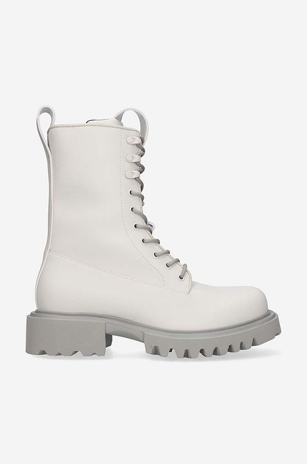 Rains Čizme Rains Show Combat Boot za žene, boja: siva, ravni potplat, 22600.CEMENT-CEMENT