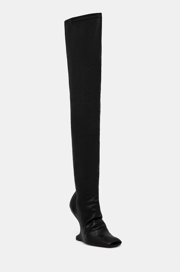 Rick Owens Lilies Čizme Rick Owens Lilies CANTILEVER 11 za žene, boja: crna, klin peta, LI02D5801LS