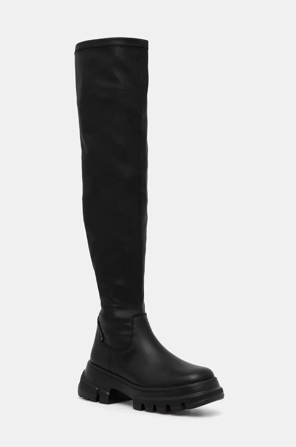 Tommy Jeans Čizme Tommy Jeans TJW LIGHTWEIGHT OTK BOOT za žene, boja: crna, s platformom, EN0EN02634