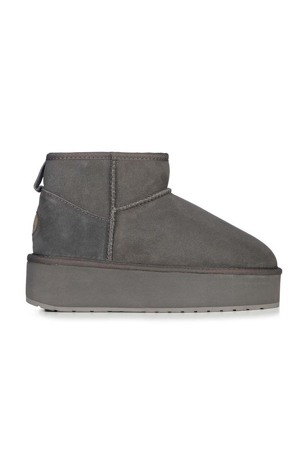 Emu Australia Čizme za snijeg od brušene kože Emu Australia Stinger Micro Flatform boja: siva, W13082.CHAR