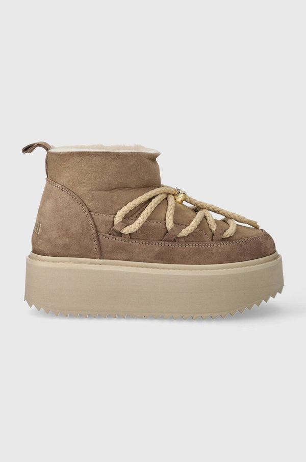 Inuikii Čizme za snijeg od brušene kože Inuikii Classic Low Platform boja: bež, 75104-105