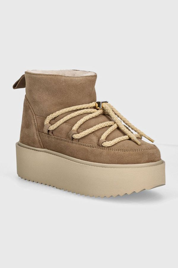 Inuikii Čizme za snijeg od brušene kože Inuikii Classic Low Platform boja: bež, 75204-004