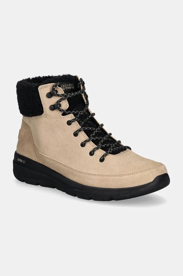 Skechers Čizme za snijeg od brušene kože Skechers GLACIAL ULTRA WOOD boja: crna, 16677