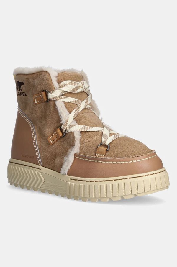 Sorel Čizme za snijeg od brušene kože Sorel ONA AVE ALPINE BOOT WP boja: smeđa, 2088311226