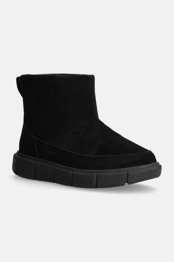 Sorel Čizme za snijeg od brušene kože Sorel SOREL EXPLORER III SLIP boja: crna, 2077971010