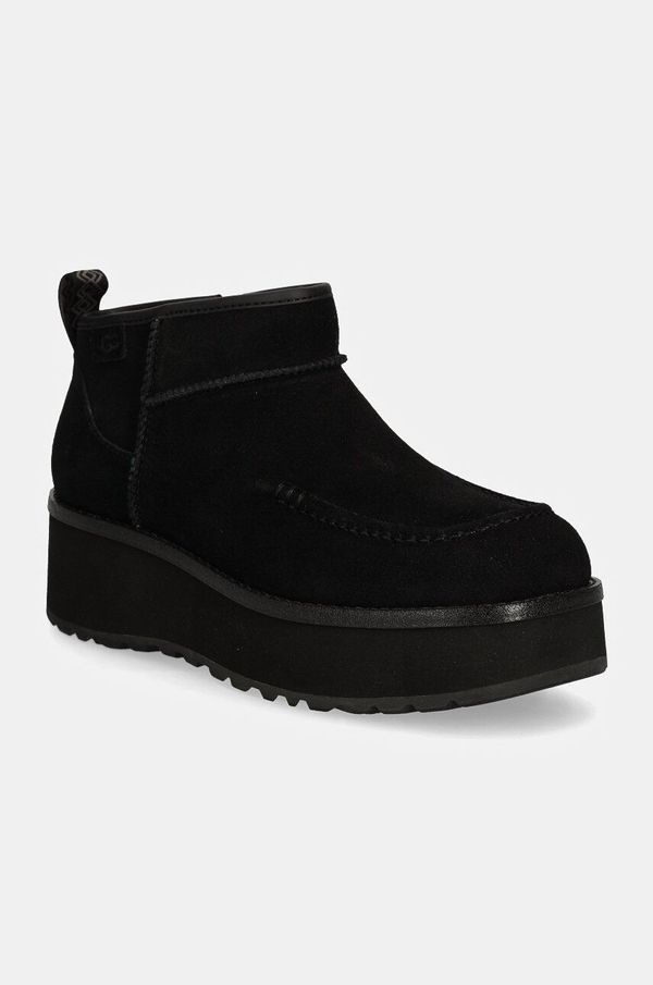 Ugg Čizme za snijeg od brušene kože UGG Cityfunc Ultra Mini boja: crna, 1158193-BLK