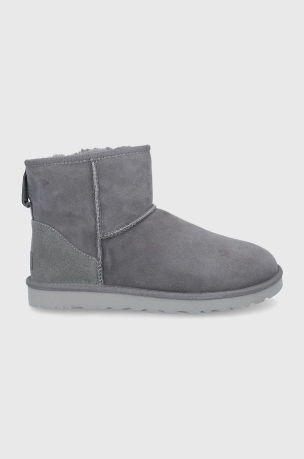 Ugg čizme za snijeg od brušene kože UGG za muškarce, boja: siva