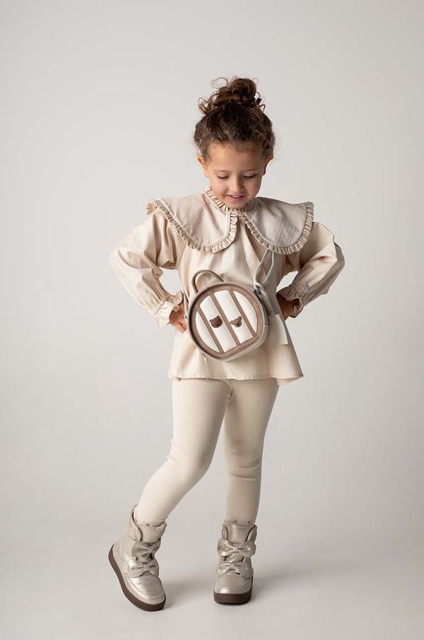 Donsje Dječja bluza Donsje Mellys Blouse boja: bež, bez uzorka, 4087600