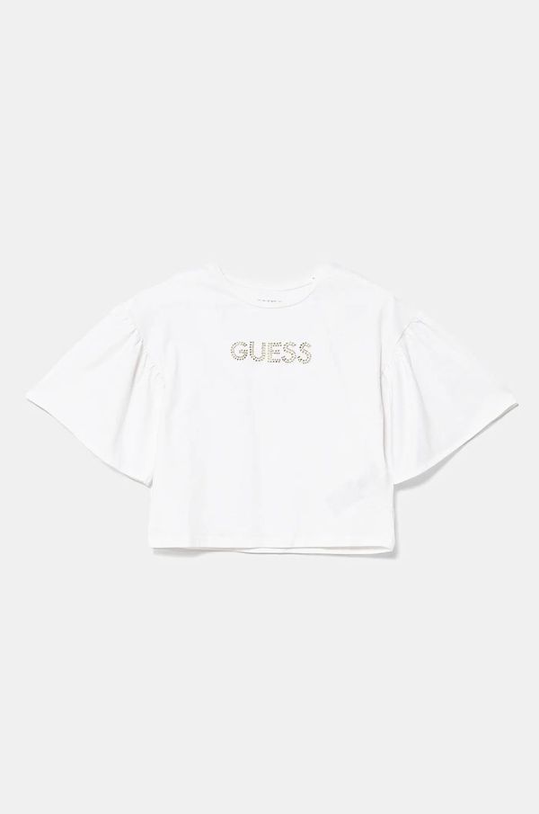 Guess Dječja bluza Guess boja: bijela, s aplikacijom, J4BI13 J1314
