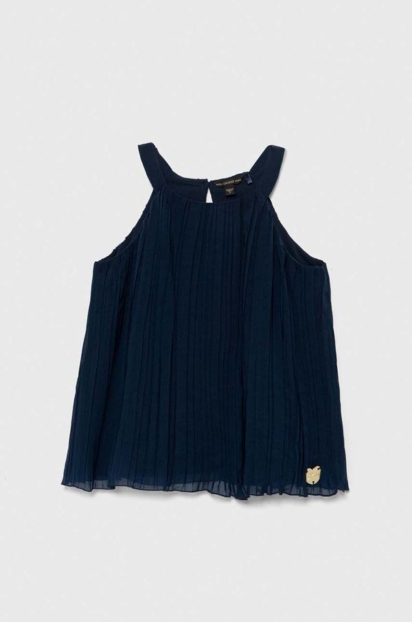 Guess Dječja bluza Guess boja: tamno plava, bez uzorka
