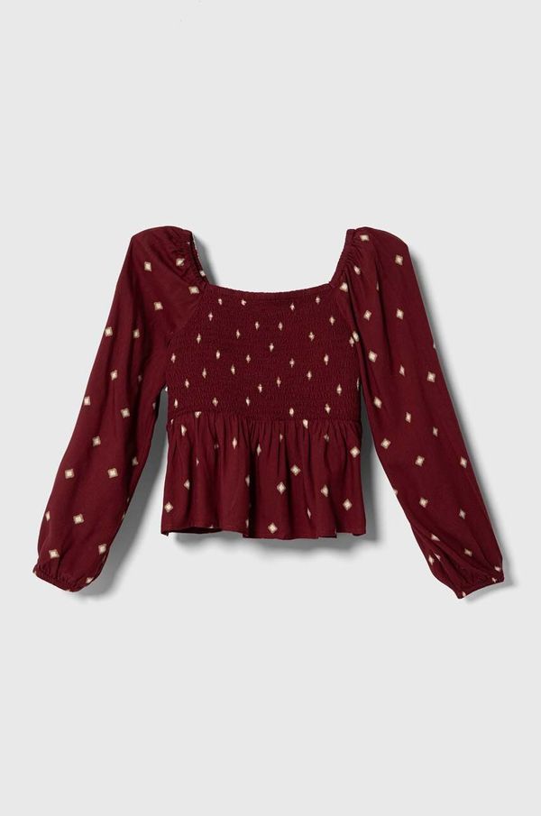 Pepe Jeans Dječja bluza Pepe Jeans boja: bordo, s uzorkom
