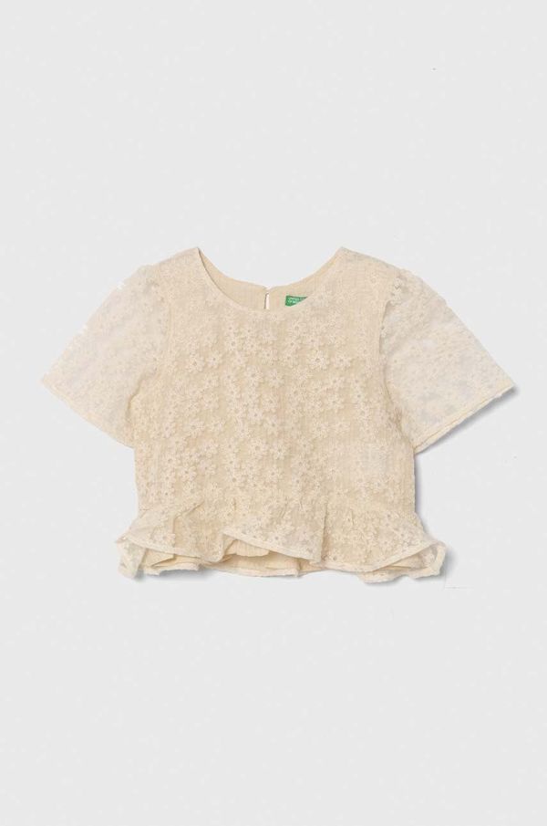 United Colors of Benetton Dječja bluza United Colors of Benetton boja: bež, s uzorkom