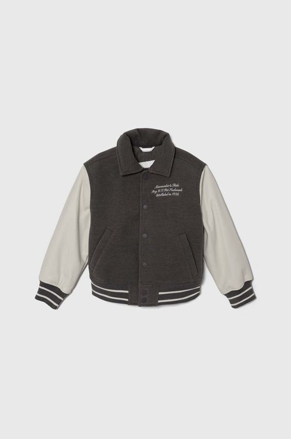 Abercrombie & Fitch Dječja bomber jakna Abercrombie & Fitch boja: siva