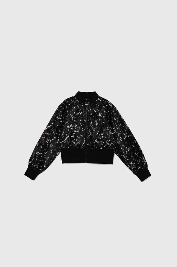 Calvin Klein Jeans Dječja bomber jakna Calvin Klein Jeans boja: crna