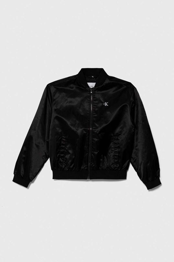 Calvin Klein Jeans Dječja bomber jakna Calvin Klein Jeans boja: crna