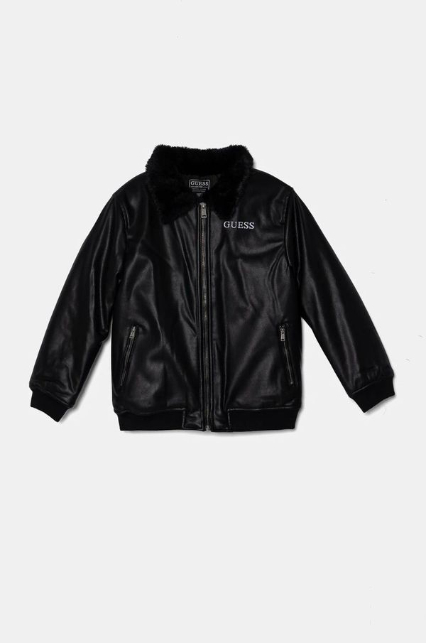 Guess Dječja bomber jakna Guess boja: crna, L4BL07 WGSM0