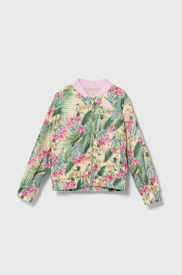 Guess Dječja bomber jakna Guess boja: zelena