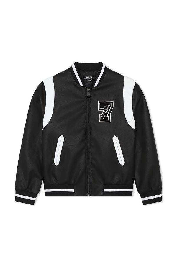 Karl Lagerfeld Dječja bomber jakna Karl Lagerfeld boja: crna