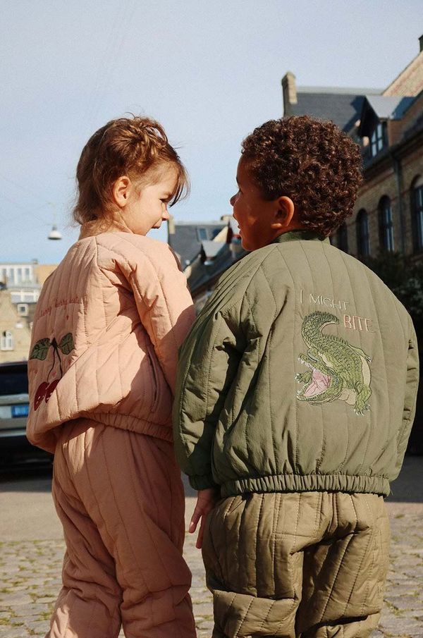 Konges Sløjd Dječja bomber jakna Konges Sløjd JUNO BOMBER JACKET boja: zelena, KS101245