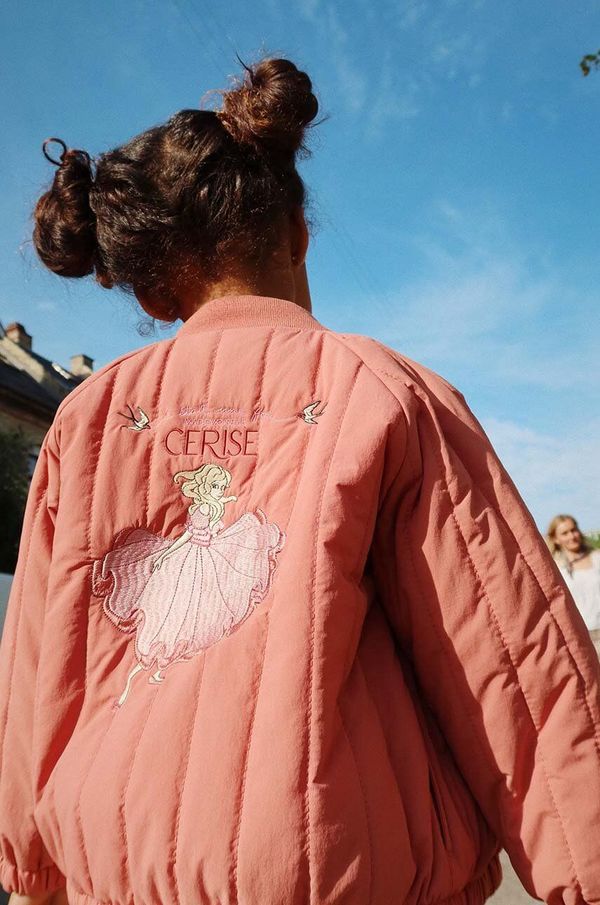 Konges Sløjd Dječja bomber jakna Konges Sløjd JUNO FRILL BOMBER JACKET boja: ružičasta, KS101246