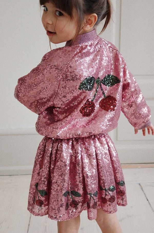 Konges Sløjd Dječja bomber jakna Konges Sløjd STARLA SEQUIN JACKET boja: ružičasta, KS101690