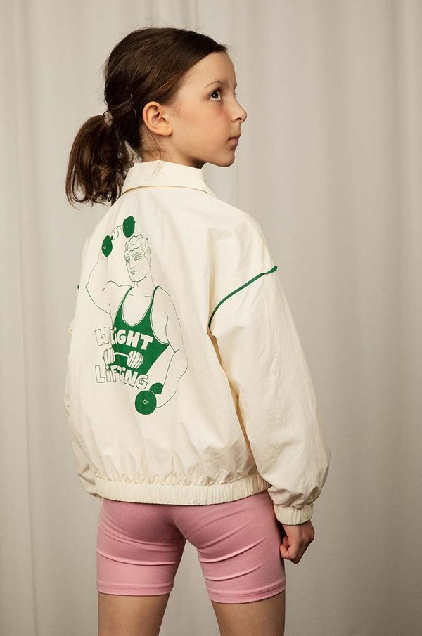 Mini Rodini Dječja bomber jakna Mini Rodini Weight lifting boja: bijela