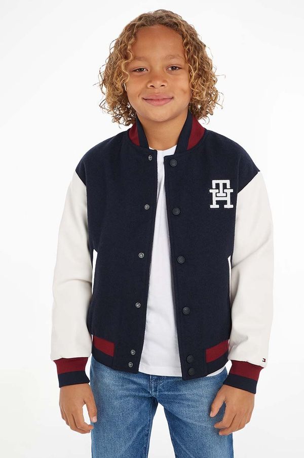 Tommy Hilfiger Dječja bomber jakna s dodatkom vune Tommy Hilfiger boja: tamno plava