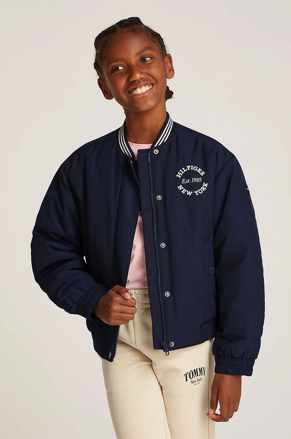 Tommy Hilfiger Dječja bomber jakna Tommy Hilfiger boja: crna, KG0KG08312