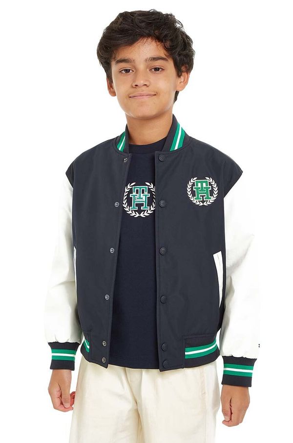Tommy Hilfiger Dječja bomber jakna Tommy Hilfiger boja: crna