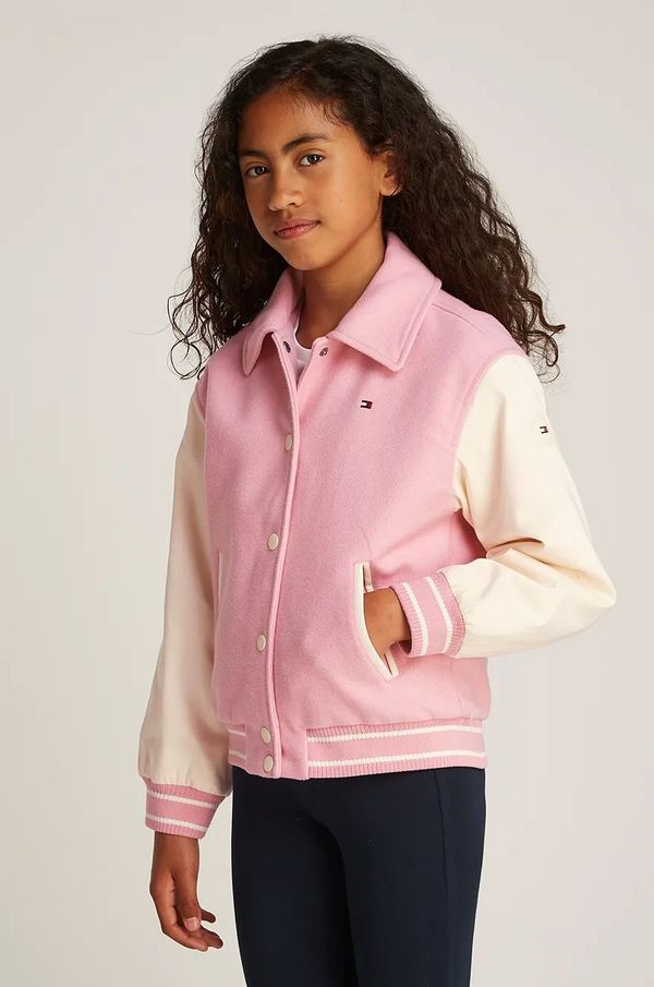 Tommy Hilfiger Dječja bomber jakna Tommy Hilfiger boja: ružičasta, KG0KG08316