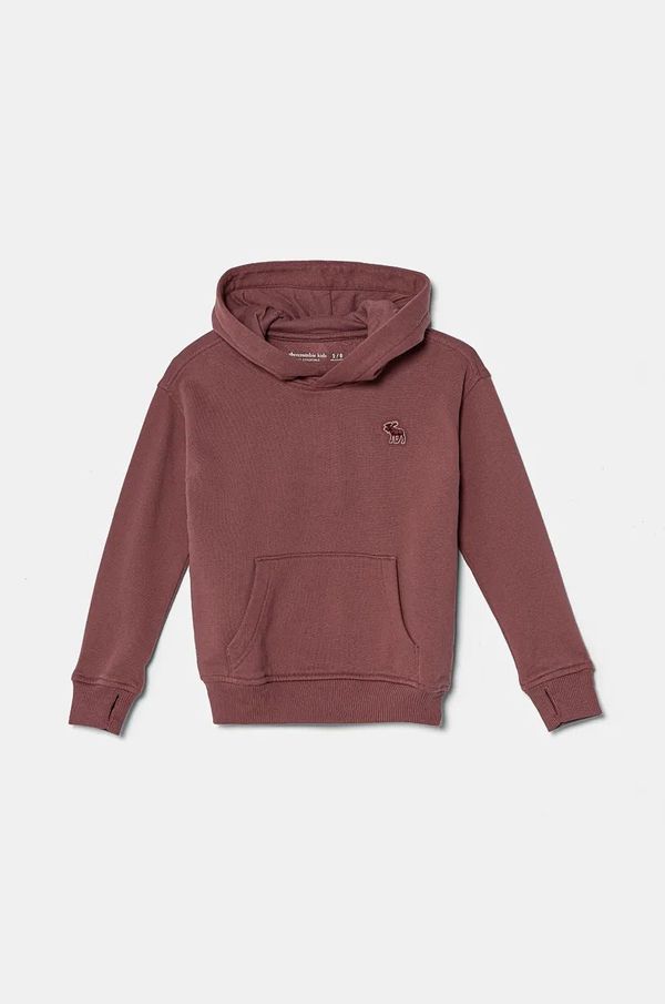 Abercrombie & Fitch Dječja dukserica Abercrombie & Fitch boja: ružičasta, s kapuljačom, bez uzorka, KI222-4121