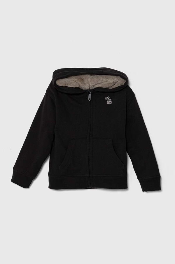 Abercrombie & Fitch Dječja dukserica Abercrombie & Fitch boja: siva, s kapuljačom, bez uzorka