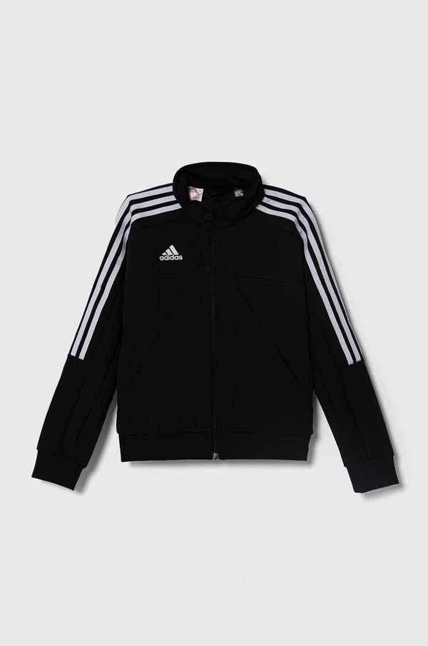 adidas Dječja dukserica adidas boja: crna, s aplikacijom