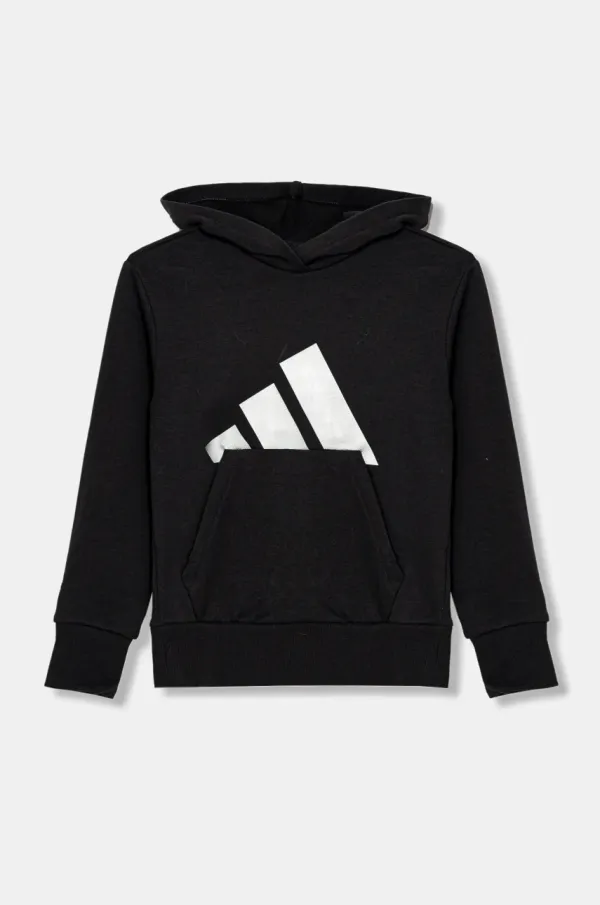 adidas Dječja dukserica adidas boja: crna, s kapuljačom, s tiskom, JC7505