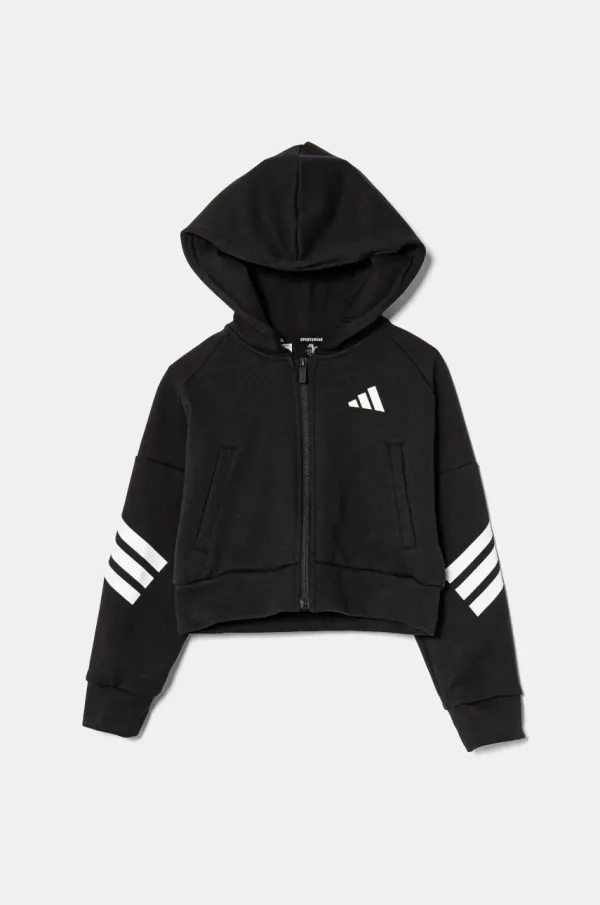adidas Dječja dukserica adidas boja: crna, s tiskom, JJ4847
