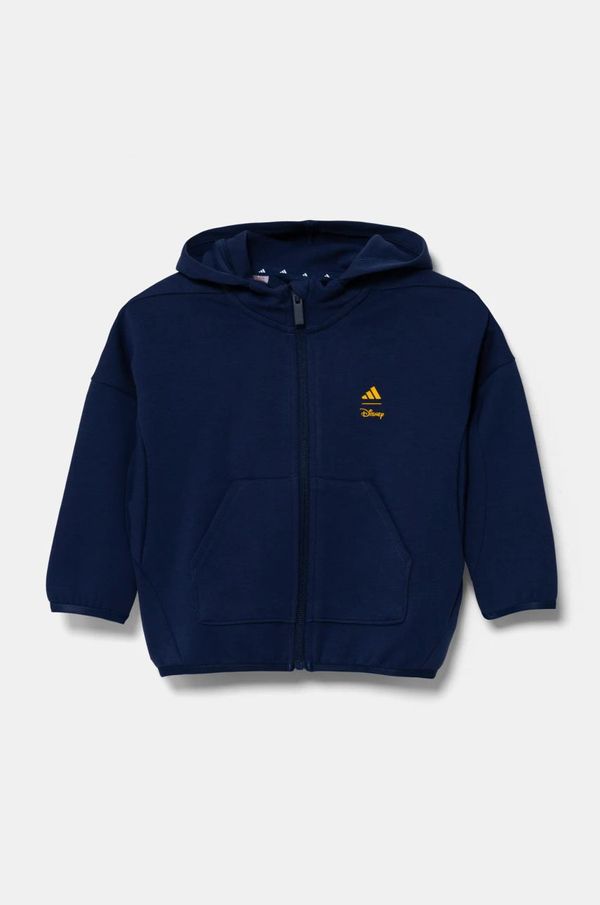 adidas Dječja dukserica adidas boja: tamno plava, s kapuljačom, s tiskom, JD4554