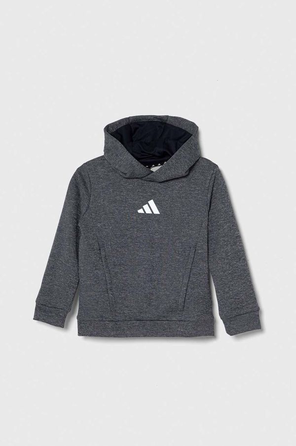 adidas Dječja dukserica adidas boja: tamno plava, s kapuljačom, s uzorkom