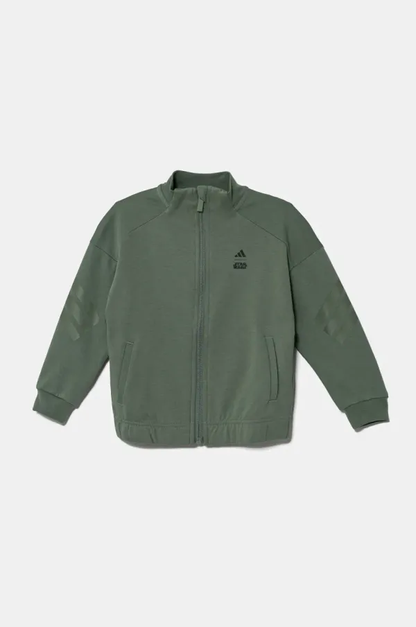 adidas Dječja dukserica adidas boja: zelena, s tiskom, JF3653