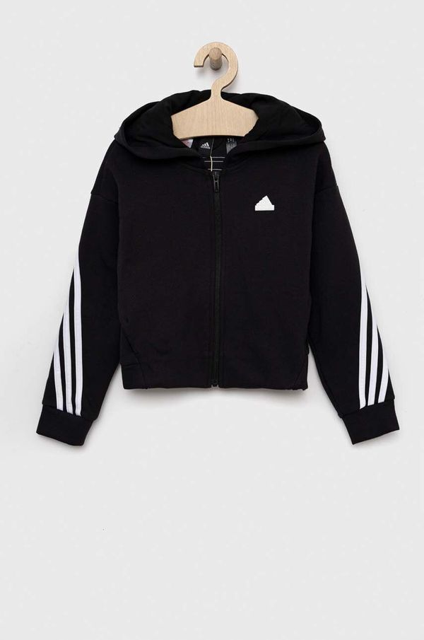 adidas Dječja dukserica adidas G FI 3S boja: crna, s aplikacijom